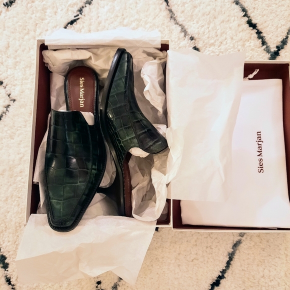 Brand new Sies Marjan Embossed Croco Mule